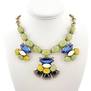 J. Crew Necklace - Vintage Statement in Green, Yellow and Blue
